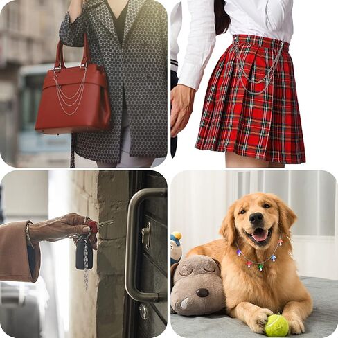 HAIAISO سلسلة حزام الجينز السراويل سلسلة جيب الخصر سلسلة متعددة الطبقات فراشة قفل سحر الملونة المحفظة سلسلة الهيب هوب السراويل سلسلة للرجال النساء 7-9 قطع in Kuwait