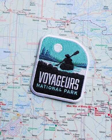 Vagabond Heart Voyageurs National Park Patch - Voyageurs Souvenir - Iron On Travel Badge in Saudi Arabia