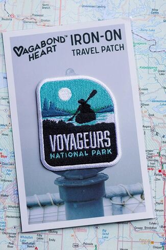 Vagabond Heart Voyageurs National Park Patch - Voyageurs Souvenir - Iron On Travel Badge in Saudi Arabia