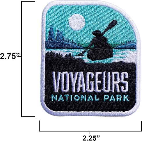 Vagabond Heart Voyageurs National Park Patch - Voyageurs Souvenir - Iron On Travel Badge in Saudi Arabia