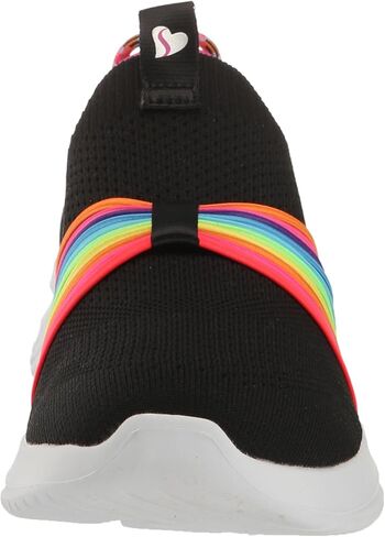 Skechers Kids Girls Ultra Flex 3.0-Splendid Spots Sneaker, Black/Multi, 4.5 Big Kid in Saudi Arabia