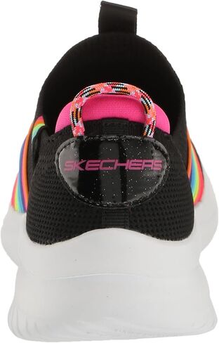 Skechers Kids Girls Ultra Flex 3.0-Splendid Spots Sneaker, Black/Multi, 4.5 Big Kid in Saudi Arabia