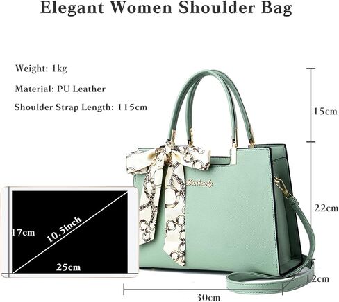 FANDARE Roomy Fashion Womens Totes Handbag Satchel Shoulder Bag Lightweight Top Handle Bag PU Leather Crossbody Bag in Saudi Arabia