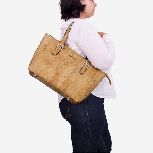 حقيبة يد نباتية من كوركور كورك للنساء | لم يتم إساءة معاملة أي حيوان أثناء إنتاج حقيبة غير جلدية | حقيبة واسعة in Kuwait