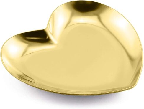 1 Piece Colorful Luxurious Metal Storage Tray Heart Shaped Jewelry Display Tray Home Decoration Serving Plate Craft For Table Organizer in Saudi Arabia