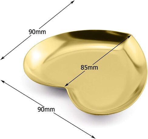 1 Piece Colorful Luxurious Metal Storage Tray Heart Shaped Jewelry Display Tray Home Decoration Serving Plate Craft For Table Organizer in Saudi Arabia