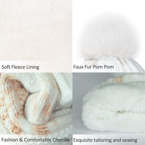 قبعة شتوية للأطفال من ViGrace مصنوعة من قماش الشنيل الدافئ مبطنة بالصوف الصناعي قبعة صغيرة للبنات والأولاد in Kuwait