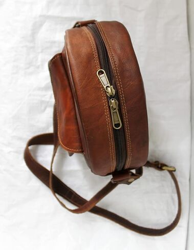 Vintage Leather Crossbody Bag For Women Purse Wallet Satchel Handbag Messenger Bags Small 9 Inches Sling Over The Shoulder in Kuwait