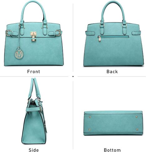 Women Handbags and Purses Fashion Satchel Tote Work Bags Top Handle Shoulder Purses with Matching Wristlet in Saudi Arabia