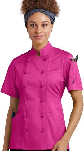 Women's Chef Coat with Knotted Cloth Buttons in Kuwait