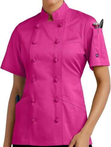 Women's Chef Coat with Knotted Cloth Buttons in Kuwait