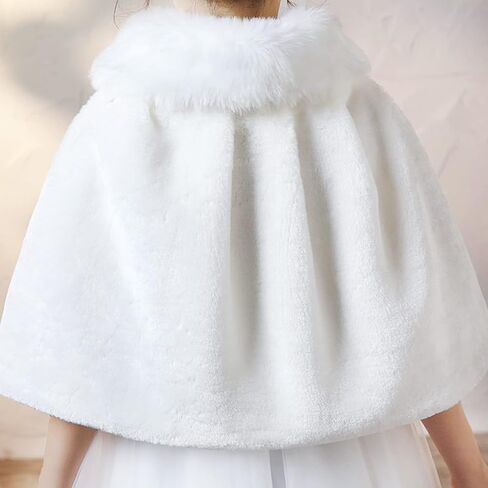 الفتيات فو الفراء شال التفاف زهرة فتاة حفل زفاف اللباس بوليرو تتغاضى الملحقات الأميرة الكتف الرأس in Kuwait