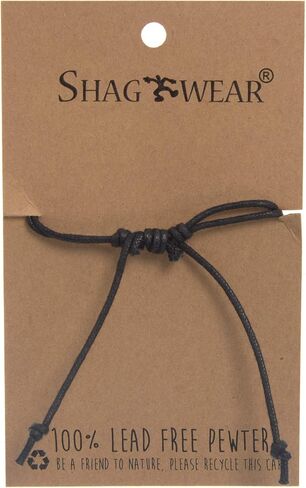 Shag Wear Women's Pewter Engraved Adjustable Cord Bracelet Woodland Outdoor Inspire Life Collection in Kuwait