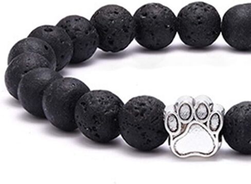 SIVITE الحمم روك ستون الخرز تمتد سوار الكلب باو سحر الضروري النفط الناشر الحيوانات الأليفة التذكارية سوار الإسورة in Kuwait