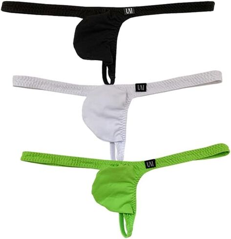 ملابس داخلية رجالية منخفضة الخصر من القطن بلون واحد على شكل حرف T من الخلف ملابس داخلية منتفخة على شكل حرف G ملابس داخلية ثونج in Kuwait