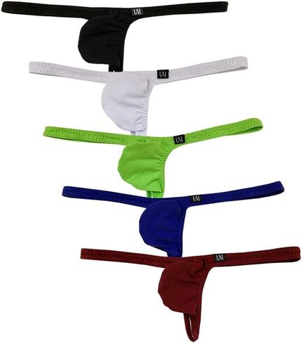 ملابس داخلية رجالية منخفضة الخصر من القطن بلون واحد على شكل حرف T من الخلف ملابس داخلية منتفخة على شكل حرف G ملابس داخلية ثونج in Kuwait