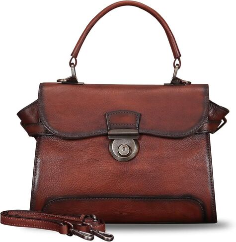 حقيبة جلدية أصلية حقائب كروس للنساء مصنوعة يدويًا حقيبة كتف عتيقة بمقبض علوي حقائب يد ومحافظ in Kuwait