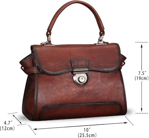 حقيبة جلدية أصلية حقائب كروس للنساء مصنوعة يدويًا حقيبة كتف عتيقة بمقبض علوي حقائب يد ومحافظ in Kuwait