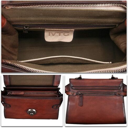 حقيبة جلدية أصلية حقائب كروس للنساء مصنوعة يدويًا حقيبة كتف عتيقة بمقبض علوي حقائب يد ومحافظ in Kuwait