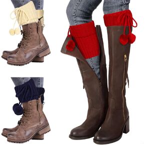 Benefeet Sox 3 Pairs Womens Girls Boot Cuffs Cable Knit Crochet Leg Warmers Socks Winter Warm Short Boot Toppers Socks in Saudi Arabia