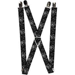 Buckle-Down unisex adults Buckle-down - Fleur Lis Suspenders, Fleur De Lips, One Size US in Saudi Arabia