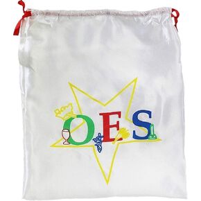 Order of the Eastern Star Drawstring Shoe Bag [White] in Kuwait