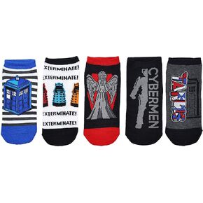 بضاعة Doctor Who Socks - (للنساء) Dr Who Gifts جوارب منخفضة القطع لدعم قوس القدم - تناسب مقاس الحذاء: 4-10 (للسيدات) in Kuwait