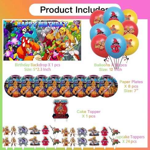 N09800-DXRC ماسترز اوف ذا يونيفرس لوازم الحفلات لوحات زينة كعكة عيد الميلاد لافتة ديكور بالونات خلفية in Kuwait