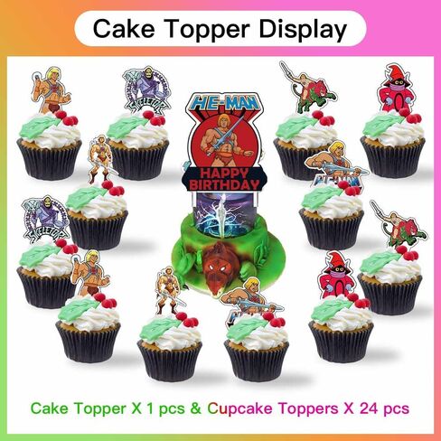 N09800-DXRC ماسترز اوف ذا يونيفرس لوازم الحفلات لوحات زينة كعكة عيد الميلاد لافتة ديكور بالونات خلفية in Kuwait