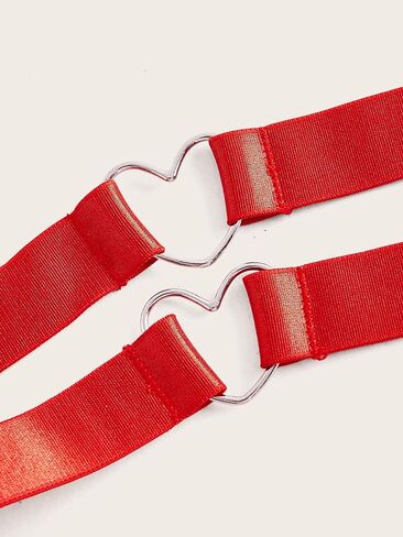 طقم ملابس داخلية نسائية من GORGLITTER مزين بالدانتيل على شكل قلب مزين بالزهور، طقم حمالة صدر ولباس داخلي مع أحزمة رباط in Kuwait