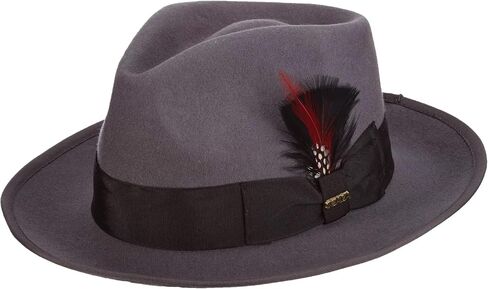 Scala Classico Men's Wool Felt Snap Brim Fedora in Kuwait