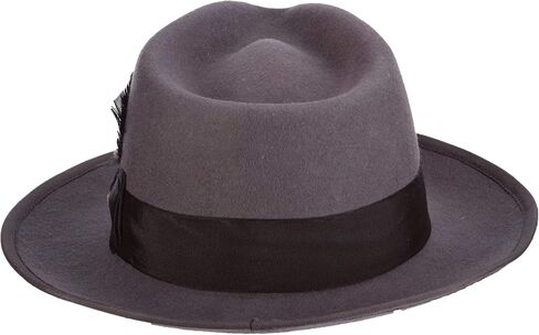 Scala Classico Men's Wool Felt Snap Brim Fedora in Kuwait