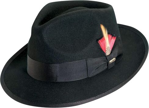 Scala Classico Men's Wool Felt Snap Brim Fedora in Kuwait