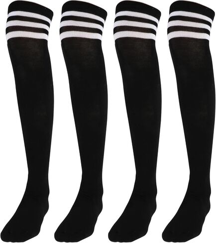 Sibba Thigh High Socks Over the Knee Length Socks for Women Girls Extra Long Cotton Thigh High Socks Stockings Over Knee Leg Warmers School Socks for Sport Daily Wear Cosplay Party Christmas in Kuwait