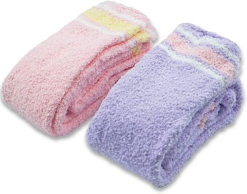 CutiePlusU Striped Coral Fleece Socks Winter Warm Over Knee High Socks Soft Fuzzy Thigh High Socks 2 pairs Pack in Saudi Arabia