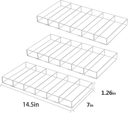 3 قطع من منظم النظارات الشمسية الأكريليك من TOUNALKER حافظة نظارات شفافة قابلة للتكديس منظم تخزين عرض النظارات in Kuwait