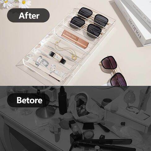 3 قطع من منظم النظارات الشمسية الأكريليك من TOUNALKER حافظة نظارات شفافة قابلة للتكديس منظم تخزين عرض النظارات in Kuwait