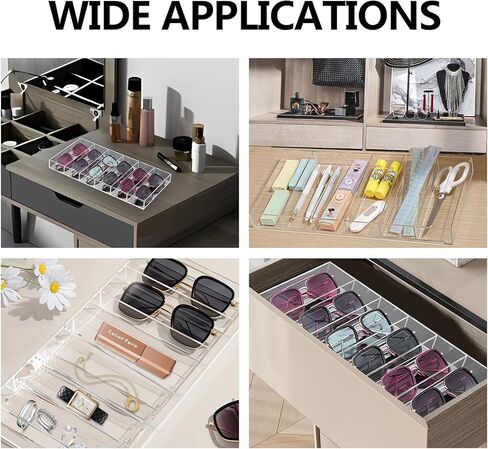 3 قطع من منظم النظارات الشمسية الأكريليك من TOUNALKER حافظة نظارات شفافة قابلة للتكديس منظم تخزين عرض النظارات in Kuwait