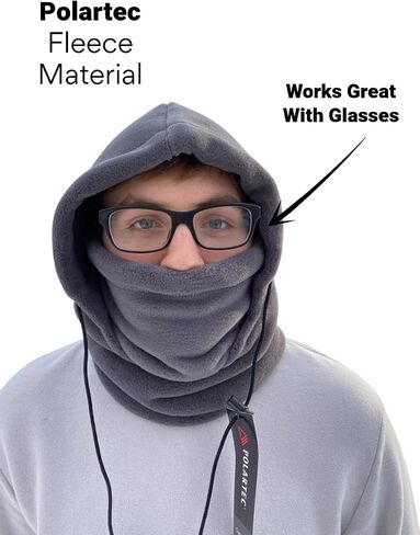 FullFace FleeceSok All-in-One Polartec Face Mask Winter Activities Skiing Hiking Snow Blowing Hunting Working Walking, One Size in Saudi Arabia