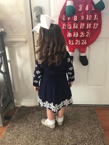 Cutiego Girl Long Sleeve Knit Sweater Dress Toddler Christmas Dress Reindeer Unicorn Xmas Gifts Winter Knit Sweater Dresses… in Saudi Arabia