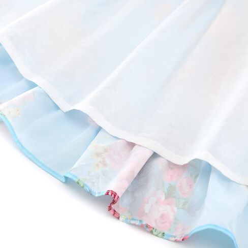 Flofallzique Summer Girls Floral Dress Ruffle Sleeves Tie Back Vintage Toddler Birthday Party Dresses in Kuwait