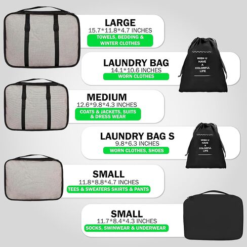 Alaskas Business - 10 Set Packing Cubes and Travel Organizers Best Packing Cubes for Luggage, Bags, Cube Storage Organizer (Pink) in Saudi Arabia
