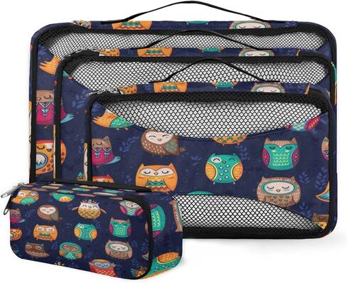 مكعبات التعبئة على شكل فراشة وردية عالية الكعب، 4 عبوات من أكياس تعبئة السفر، حمل فردي على حقائب الملابس الداخلية، منظم الأمتعة، مجموعة مكعبات التعبئة لحقيبة السفر على الظهر in Kuwait