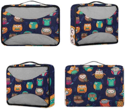 مكعبات التعبئة على شكل فراشة وردية عالية الكعب، 4 عبوات من أكياس تعبئة السفر، حمل فردي على حقائب الملابس الداخلية، منظم الأمتعة، مجموعة مكعبات التعبئة لحقيبة السفر على الظهر in Kuwait