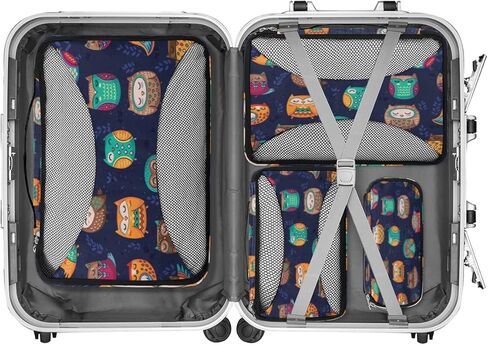 مكعبات التعبئة على شكل فراشة وردية عالية الكعب، 4 عبوات من أكياس تعبئة السفر، حمل فردي على حقائب الملابس الداخلية، منظم الأمتعة، مجموعة مكعبات التعبئة لحقيبة السفر على الظهر in Kuwait