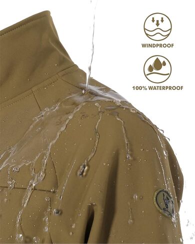 سترات المطر ALPHA CAMP Softshell للرجال سترات مقاومة للماء وخفيفة الوزن ومعاطف المطر in Kuwait