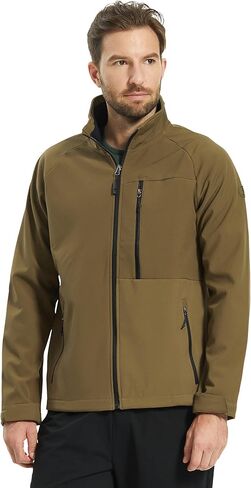 سترات المطر ALPHA CAMP Softshell للرجال سترات مقاومة للماء وخفيفة الوزن ومعاطف المطر in Kuwait