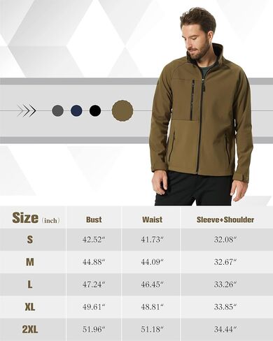 سترات المطر ALPHA CAMP Softshell للرجال سترات مقاومة للماء وخفيفة الوزن ومعاطف المطر in Kuwait