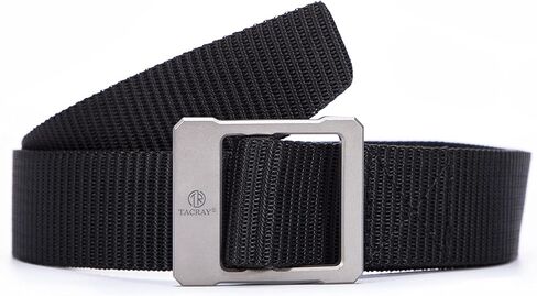 تاكراي حزام خصر تكتيكي للرجال من قماش النايلون جيد التهوية مع مشبك من التيتانيوم، اسود، مقاس واحد (120 سم), أسود, Free Size（120cm） in Kuwait