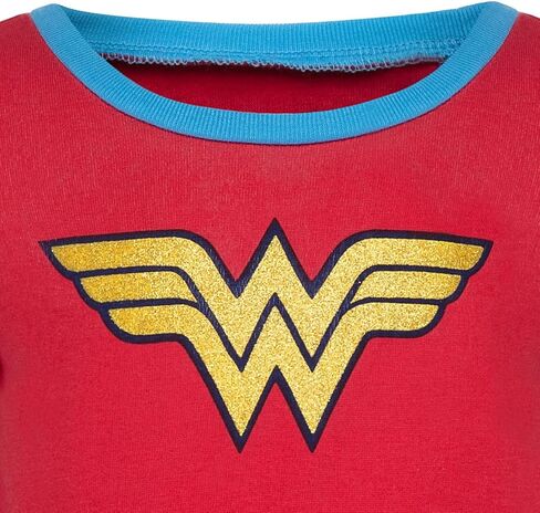 Warner Bros. Wonder Woman Girls' Costume Tee Shirt with Cape Red (6) in Kuwait